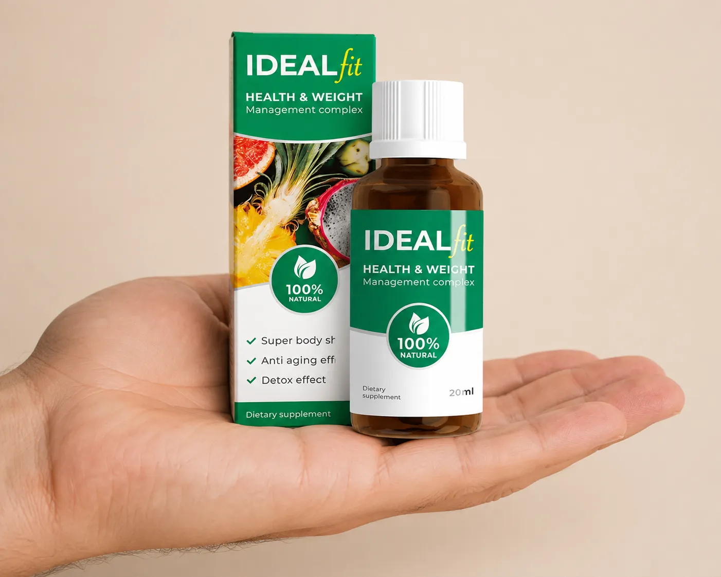 IdealFit — Verpackung in der Hand