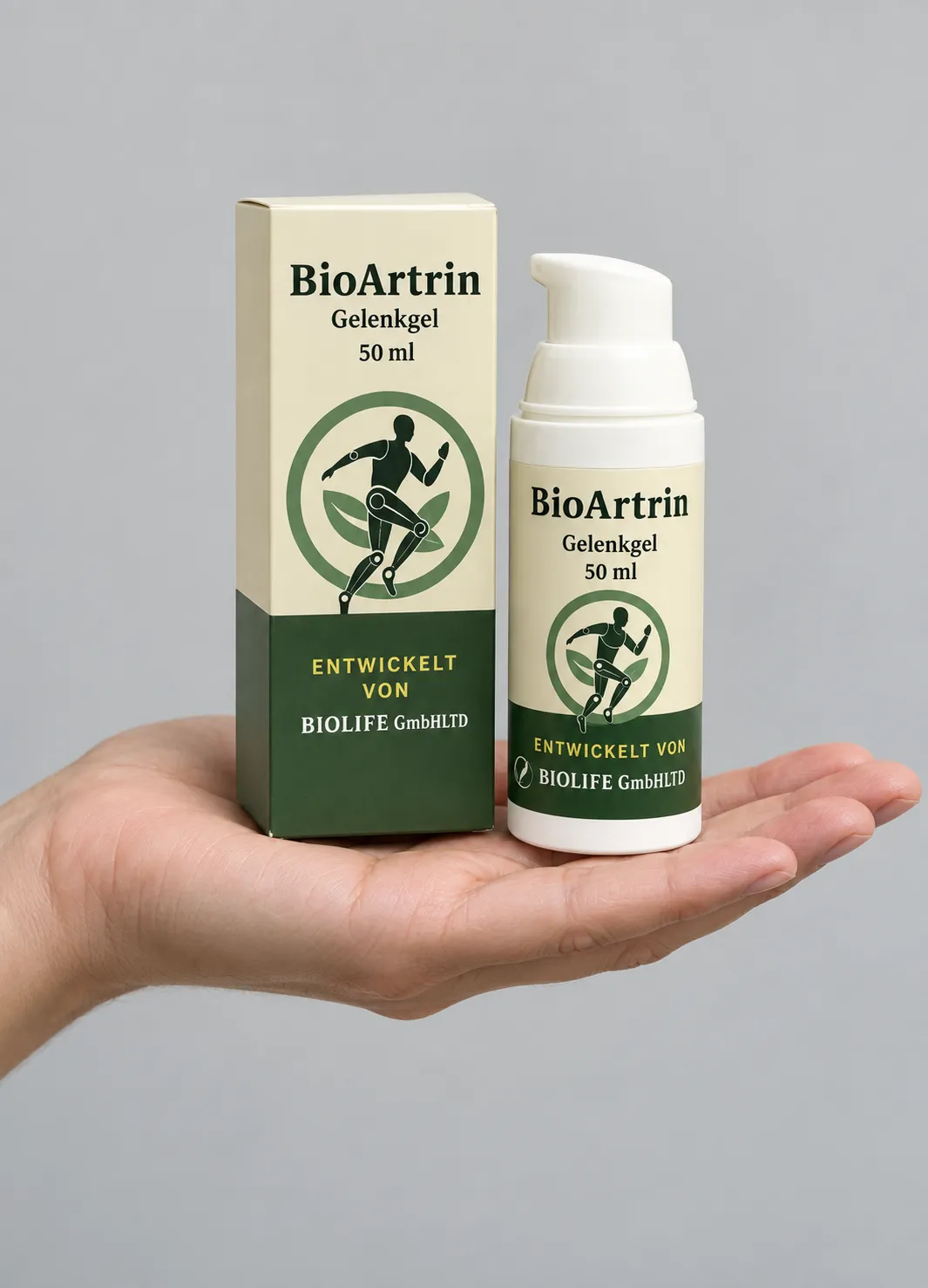 BioArtrin — Verpackung in der Hand