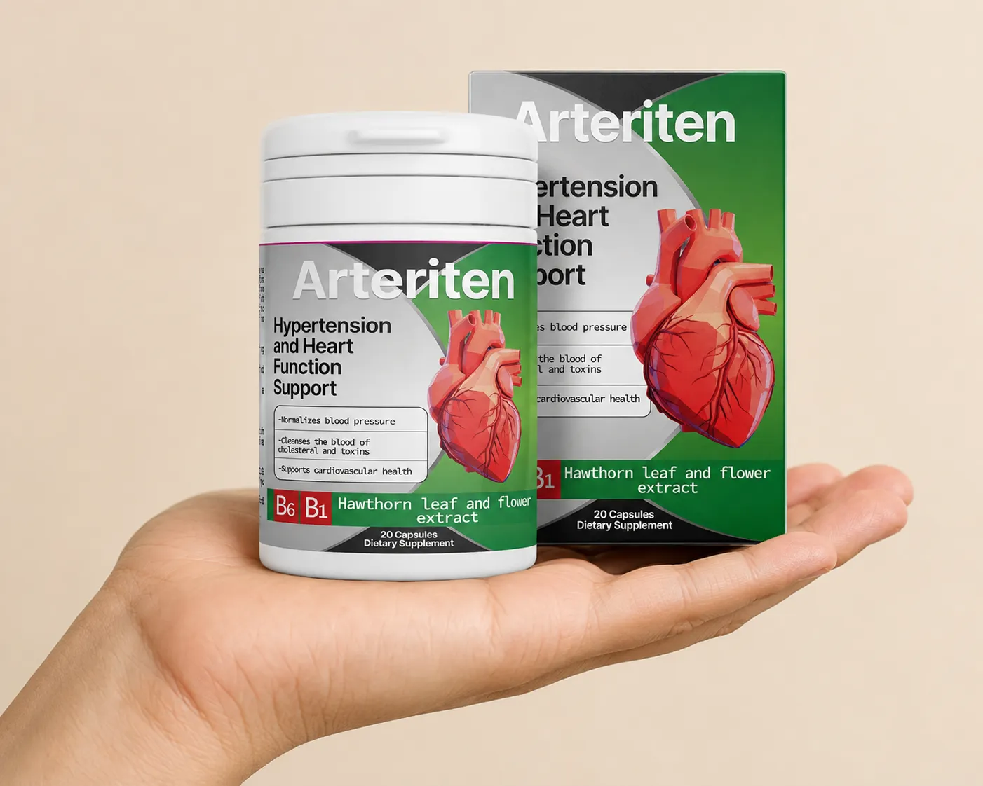 Arteriten — Verpackung in der Hand