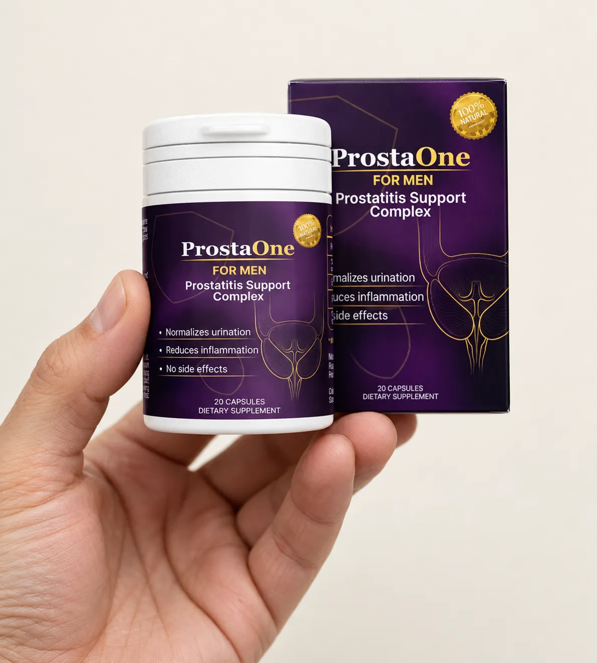 ProstaOne — Verpackung in der Hand