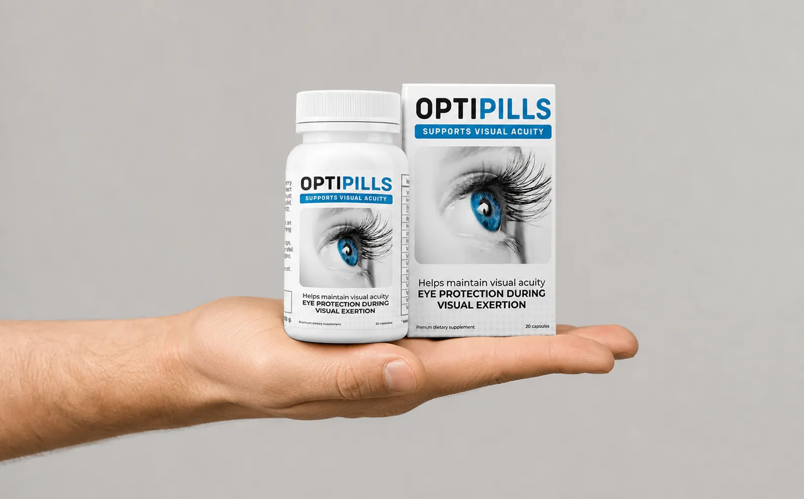 OptiPills — Verpackung in der Hand