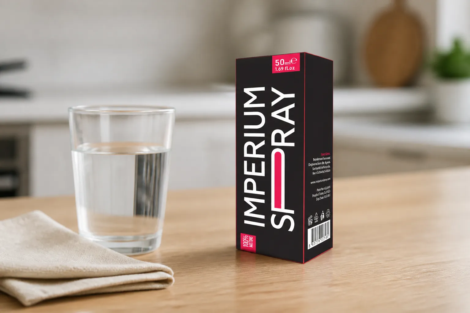 Imperium Spray — Verpackung im Alltag