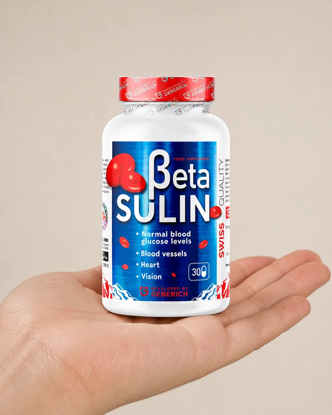 Betasulin — Verpackung in der Hand