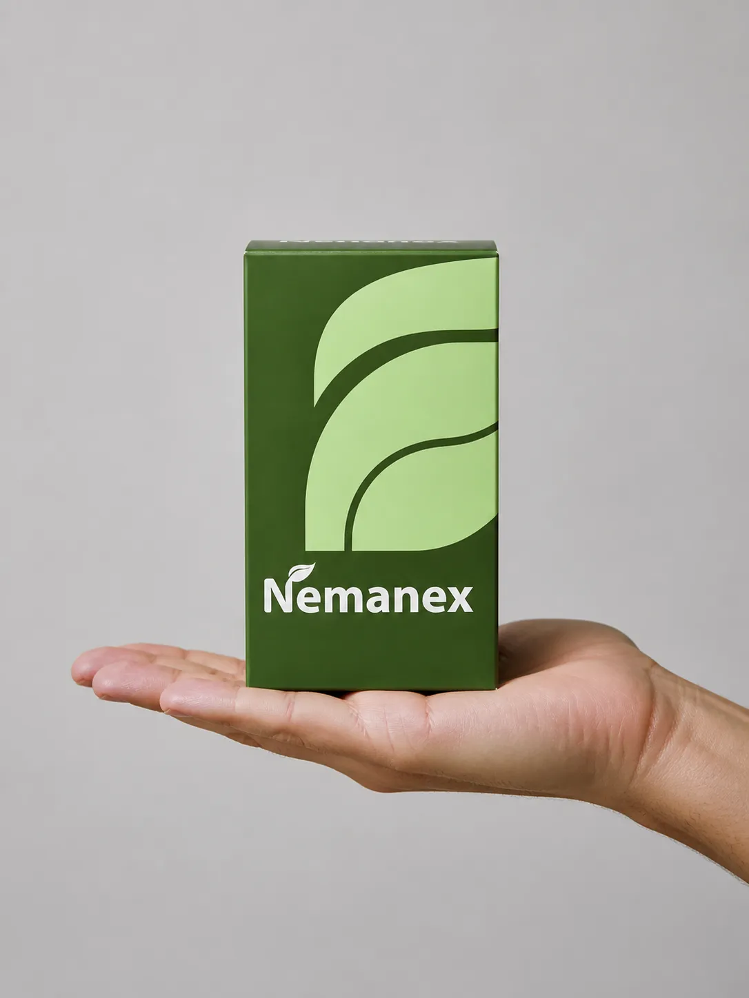 NEMANEX — Verpackung in der Hand