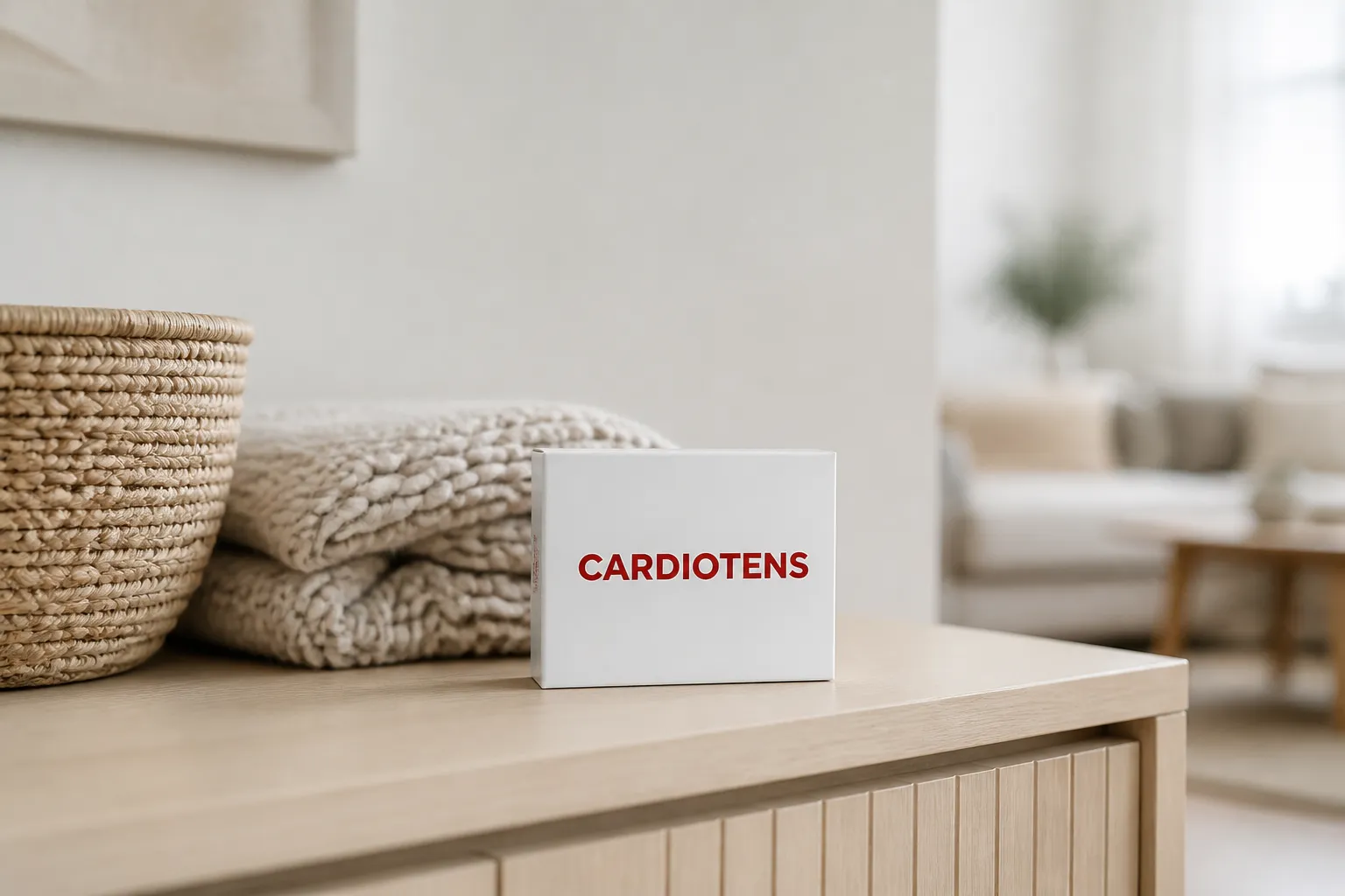 Cardiotens Plus — Verpackung im Alltag