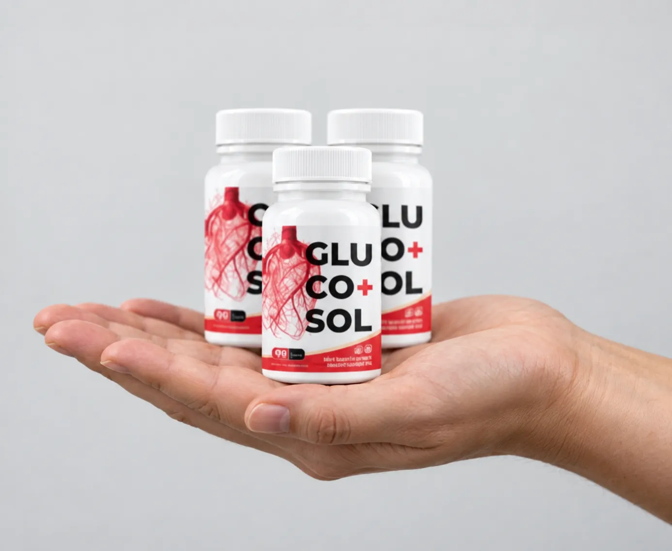 Glucosol — Verpackung in der Hand