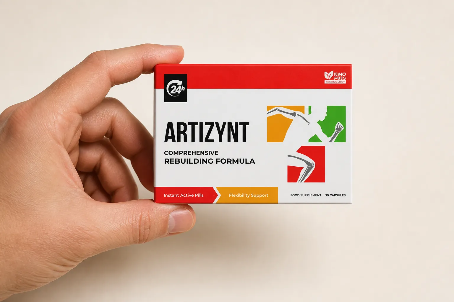 ArtiZynt Capsules — Verpackung in der Hand