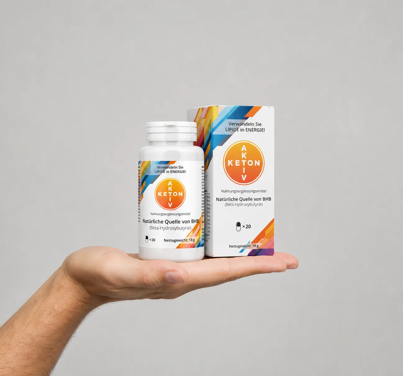 Keton Aktiv — Verpackung in der Hand