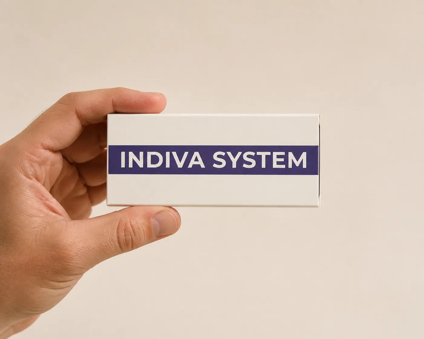 INDIVA SYSTEM EU — Verpackung in der Hand