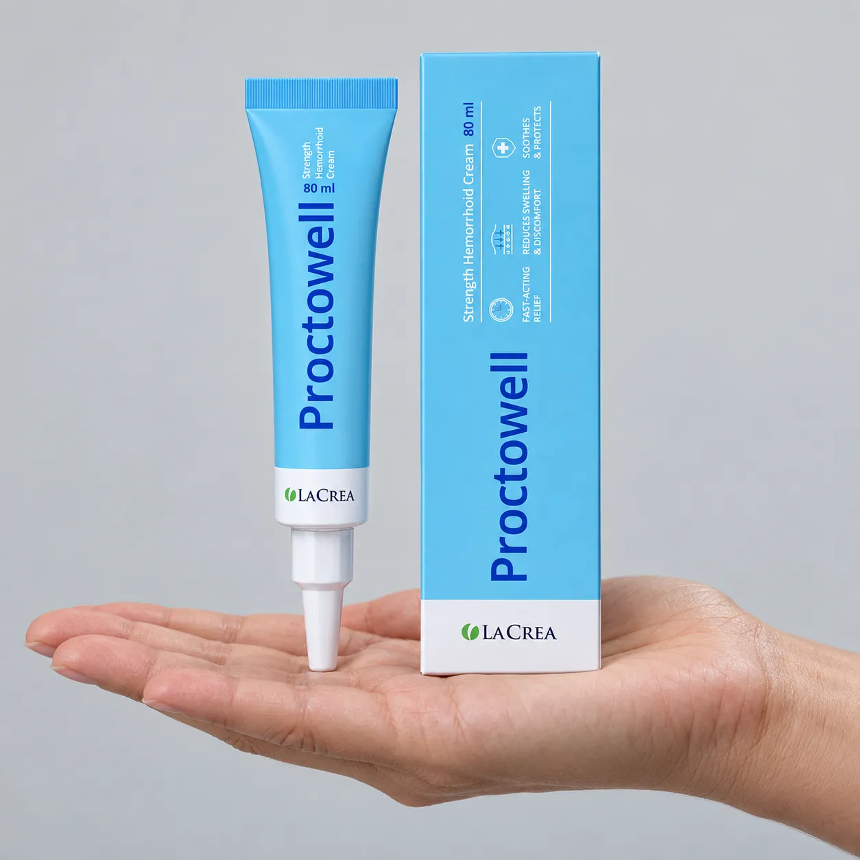 Proctowell — Verpackung in der Hand