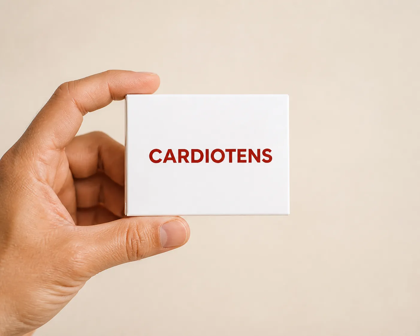 Cardiotens Plus High price — Verpackung in der Hand