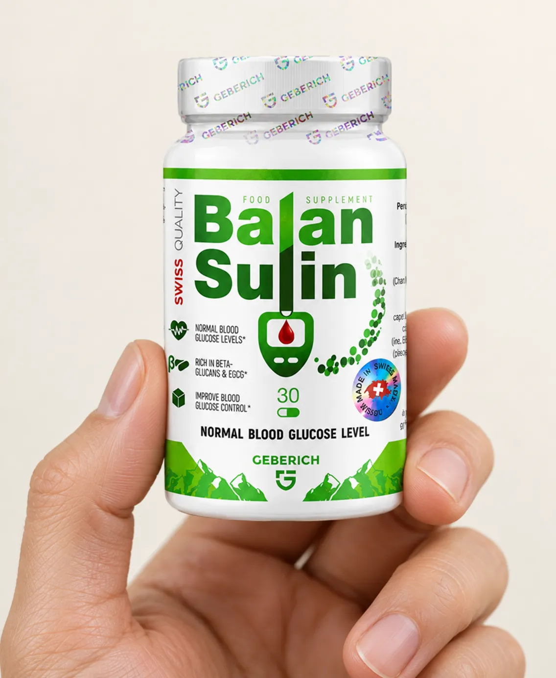 Balansulin — Verpackung in der Hand