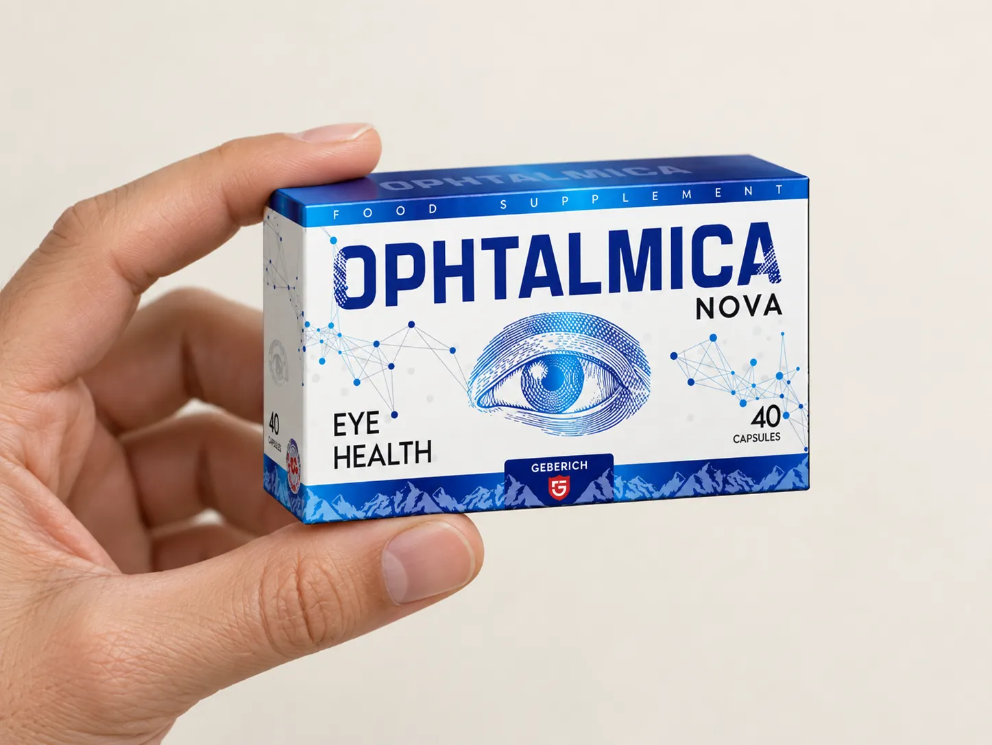 Ophtalmica — Verpackung in der Hand