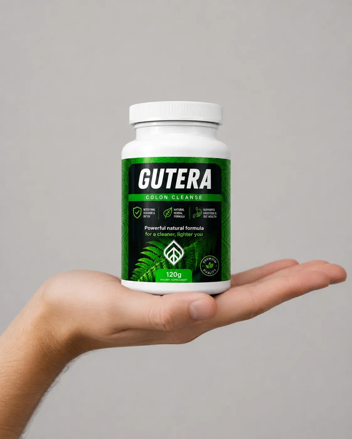 Gutera — Verpackung in der Hand