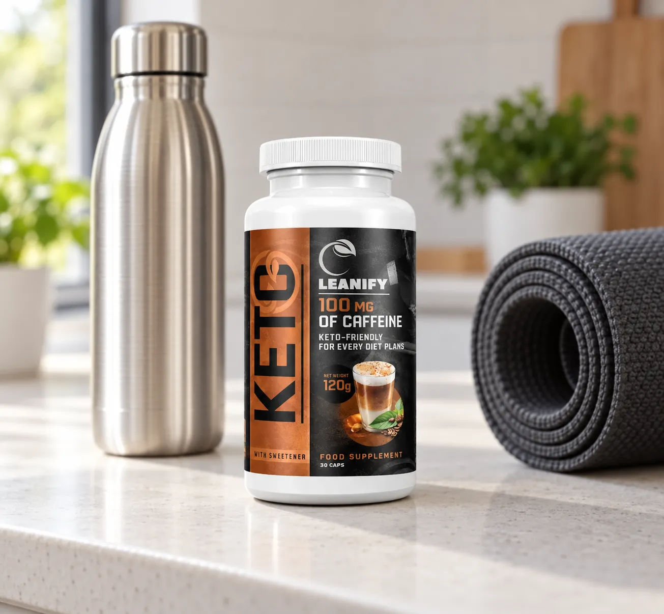 Leanify Keto — Verpackung im Alltag