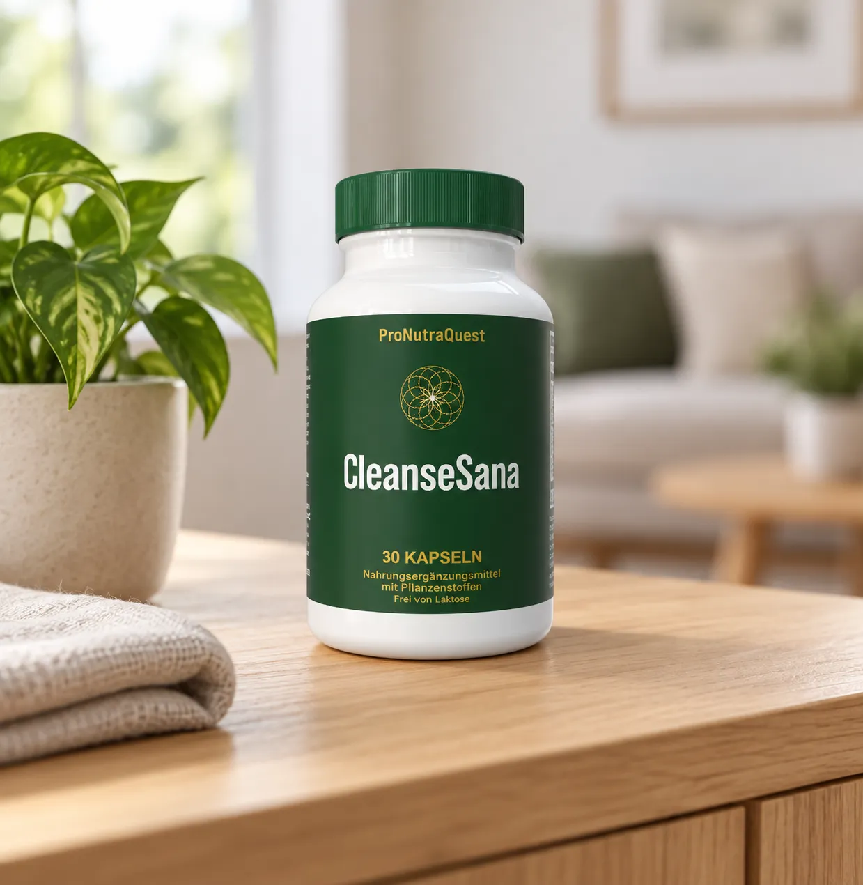 CleanseSana — Verpackung im Alltag