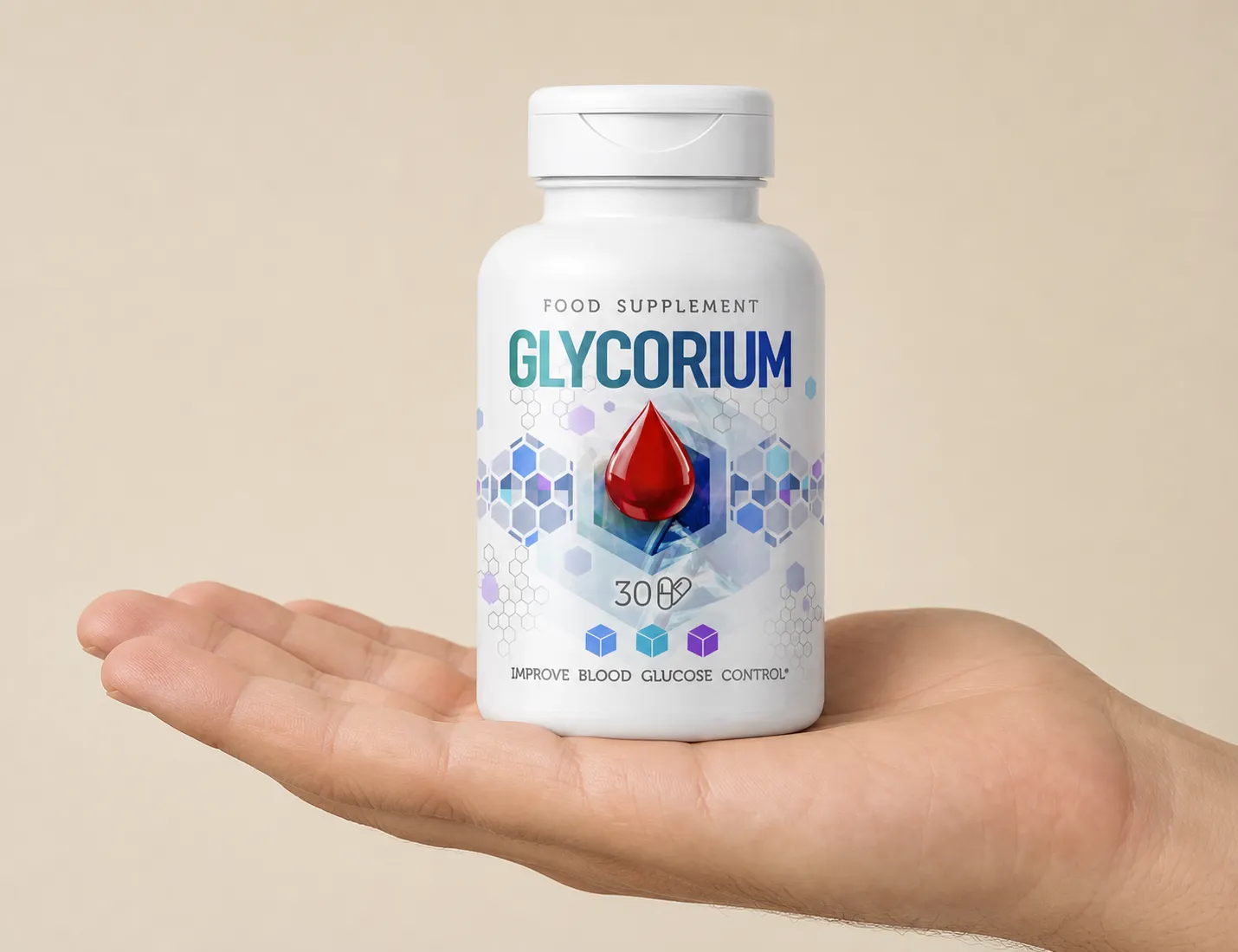 Glycorium — Verpackung in der Hand