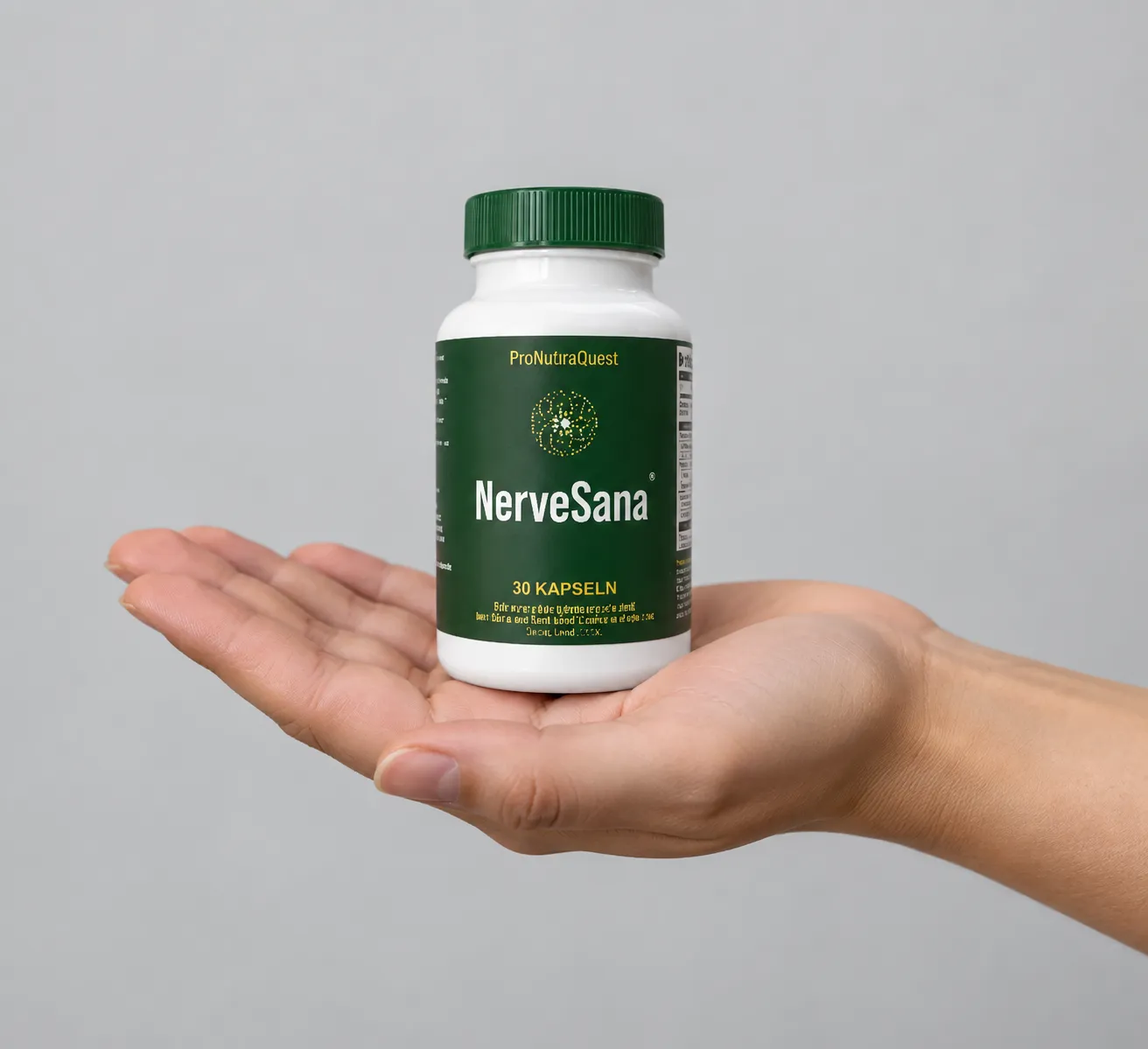 NerveSana — Verpackung in der Hand
