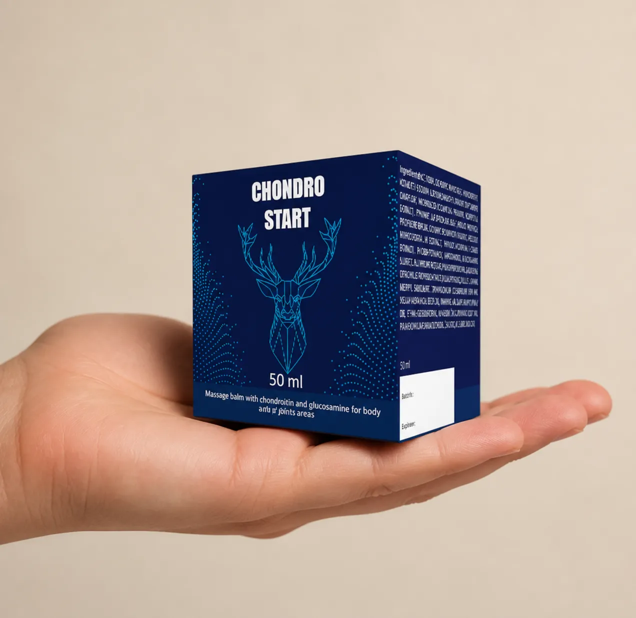 Chondrostart — Verpackung in der Hand