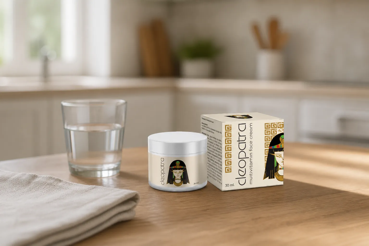 Cleopatra cream — Verpackung im Alltag