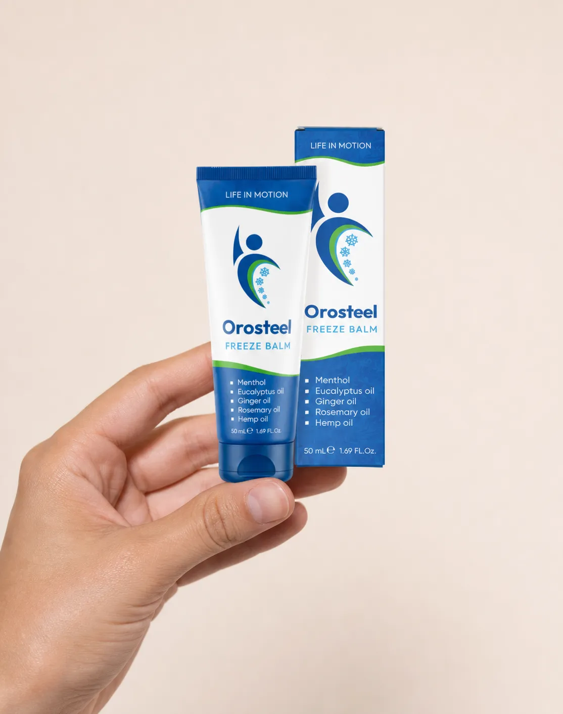 Orosteel — Verpackung in der Hand