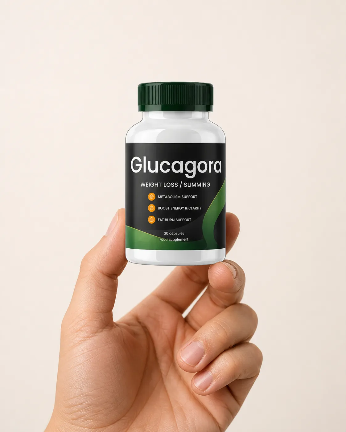 Glucagora — Verpackung in der Hand
