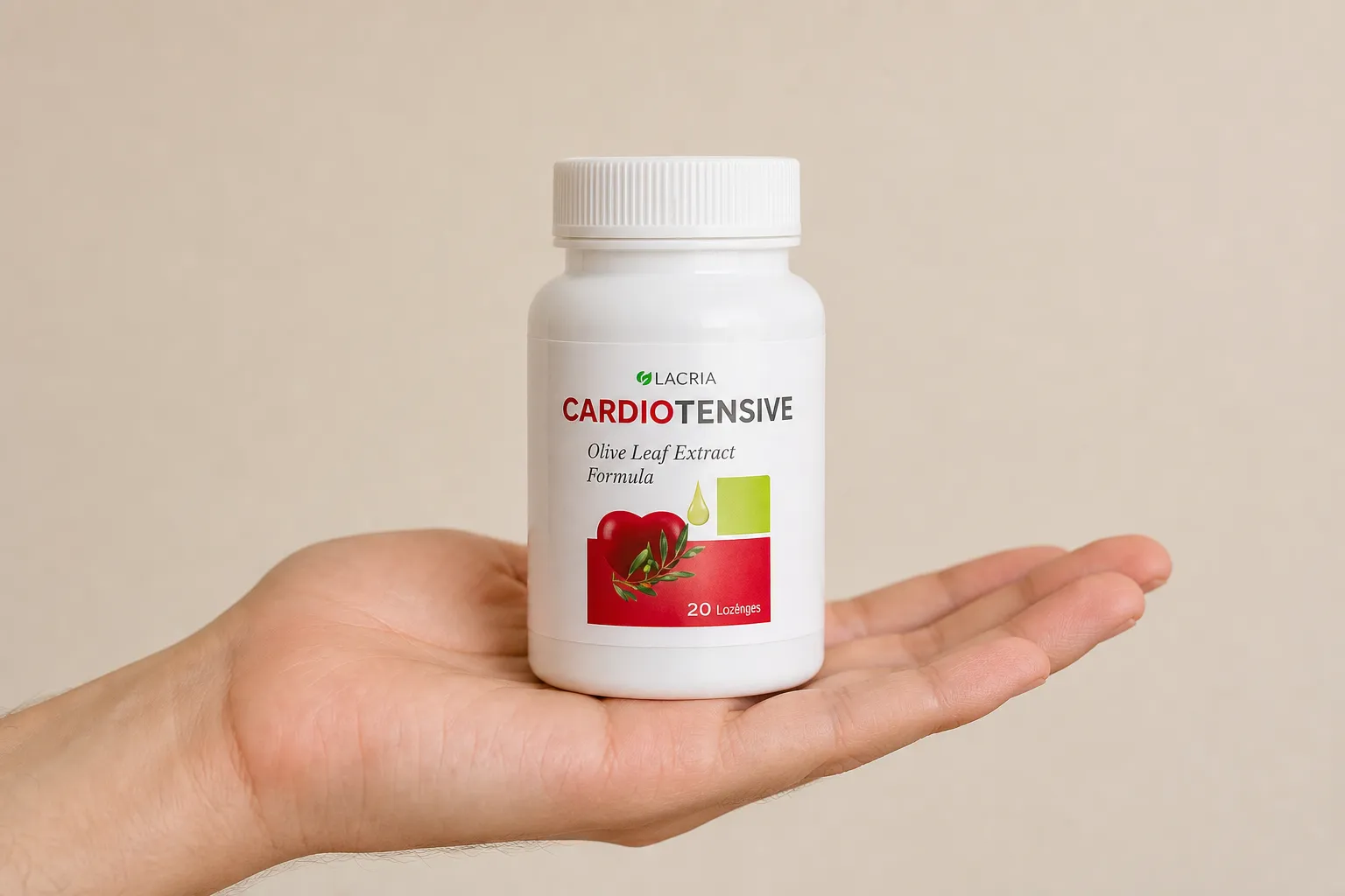 Cardiotensive — Verpackung in der Hand