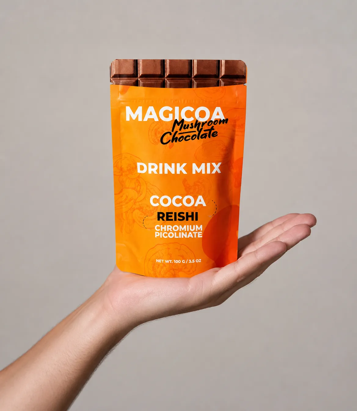 Magicoa — Verpackung in der Hand