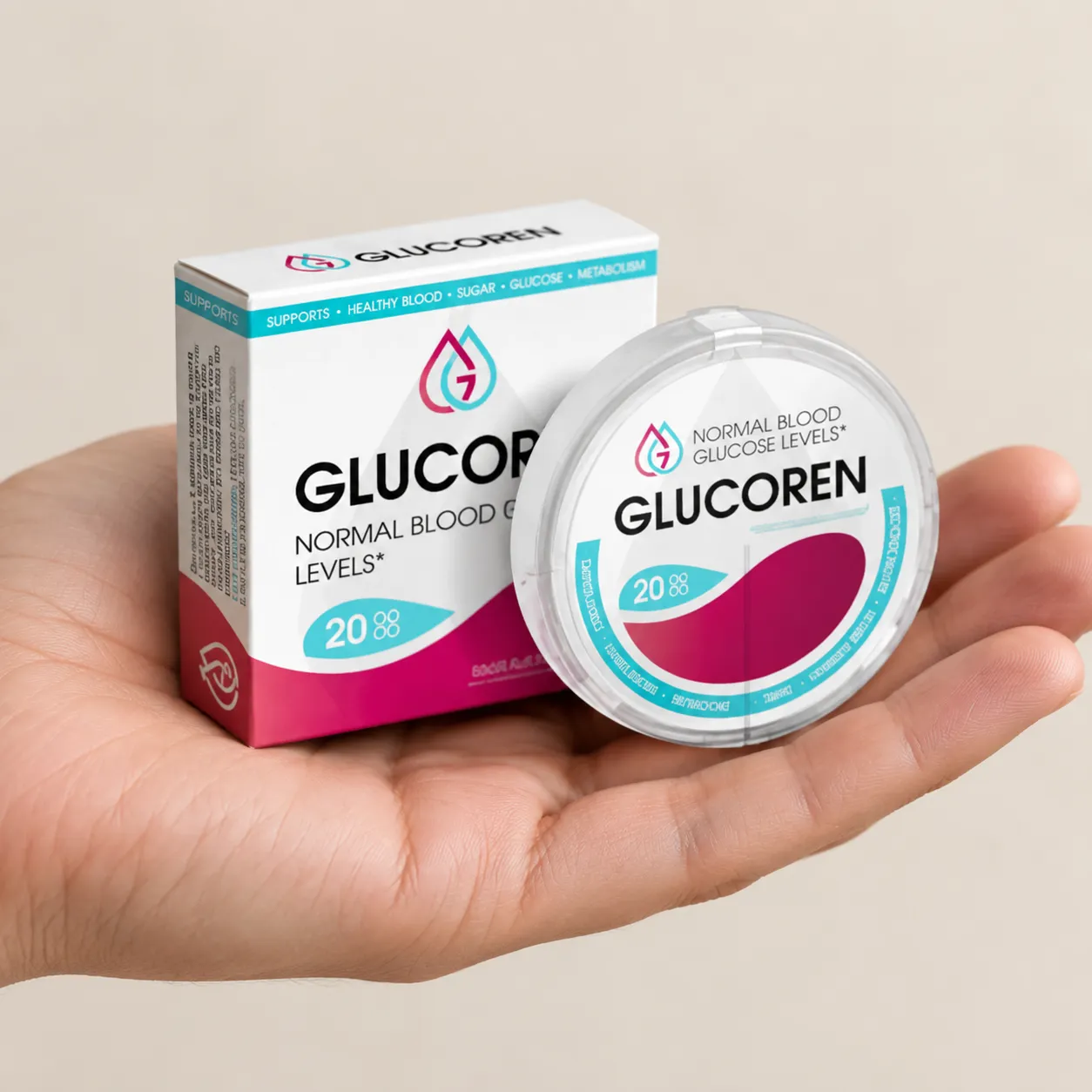 Glucoren 49 EUR — Verpackung in der Hand